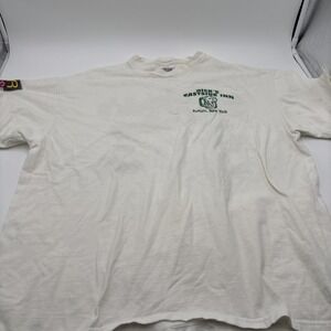 Vintage Single Stitch T-shirt Mens White Dicks East Side Inn 1998 St Patricks NY